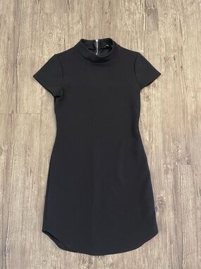 Rebel Sugar Black Short Sleeve Midi Dress